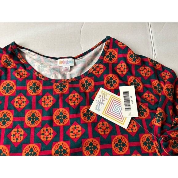 LuLaRoe Women’s Irma Tunic t-shirt Top Size M All Over Print - Picture 3 of 6
